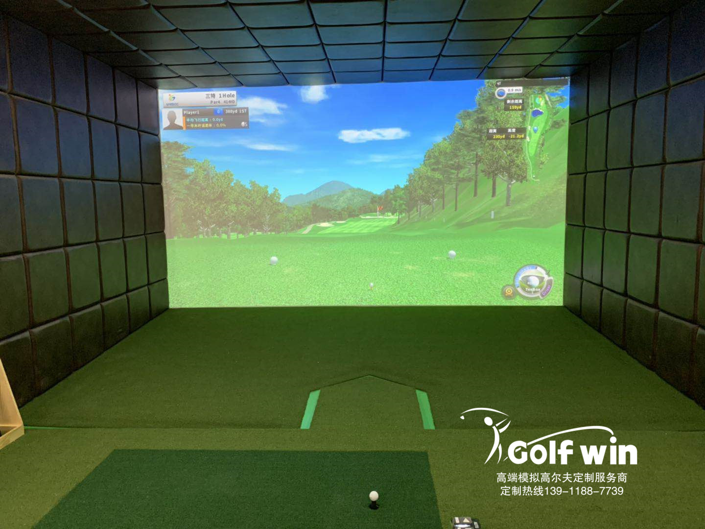 喜報：江西撫州某單位室內(nèi)高爾夫和人工果嶺驗收