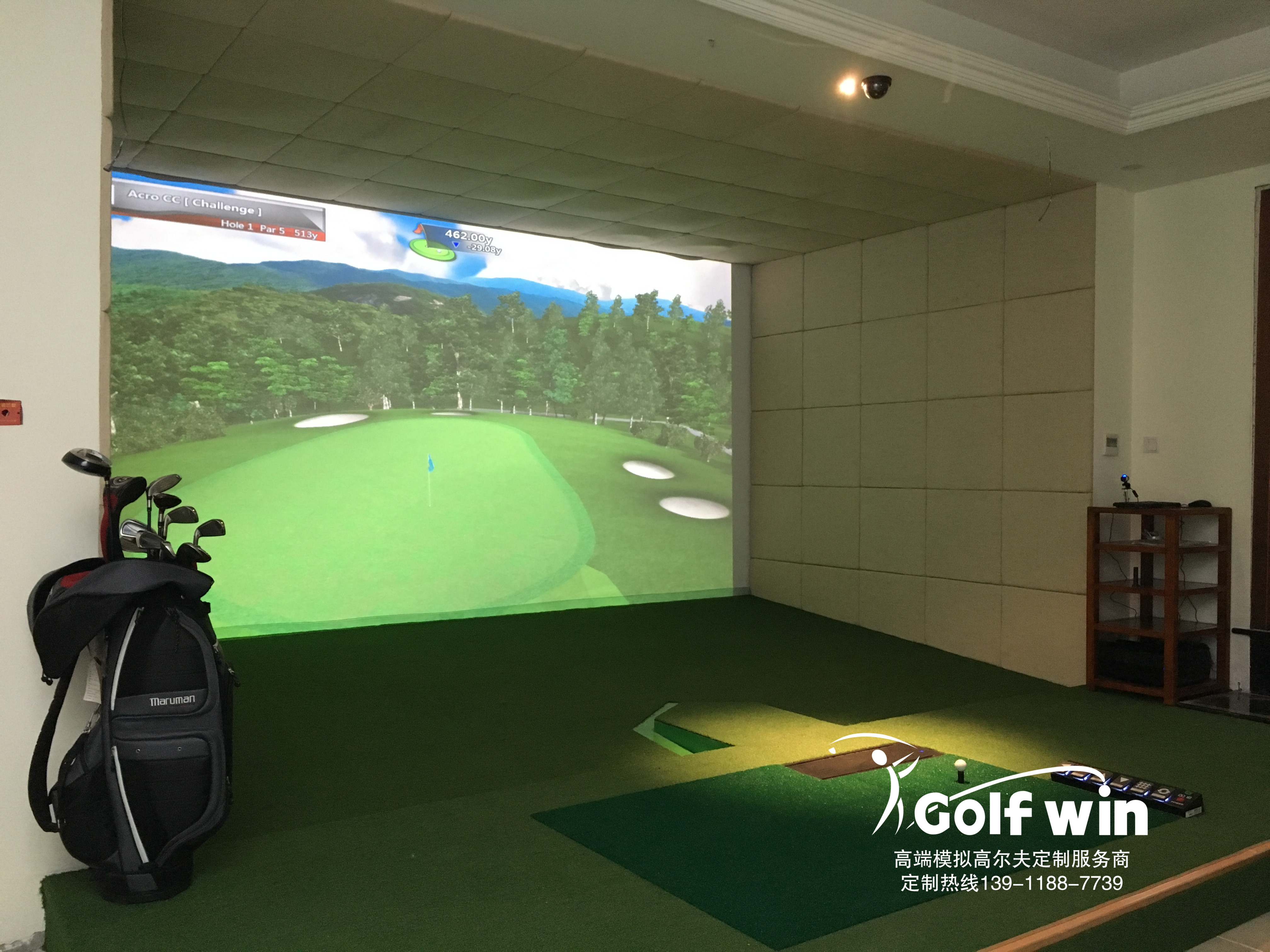 喜報：北京潤澤莊園某別墅室內(nèi)高爾夫驗收